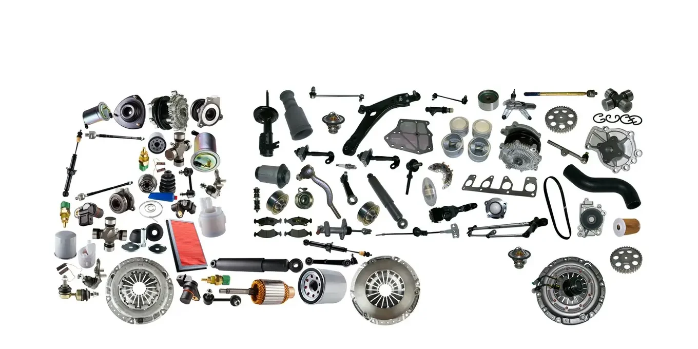 ciężarówka z części na białym tle ciężarówka z części na białym tle